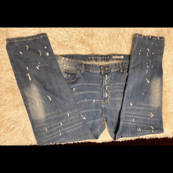 💥SEAN JOHN mens blue jeans /size 42x32 - Picture 7 of 7